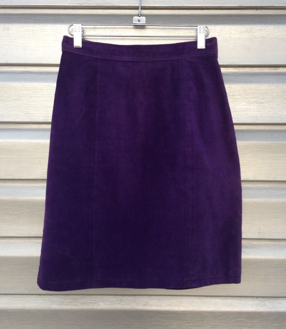 GLOBAL IDENTITY Vintage Purple Suede High Waist Pe