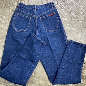 CALVIN KLEIN Vintage High Waist Dark Denim Straight Leg Jeans