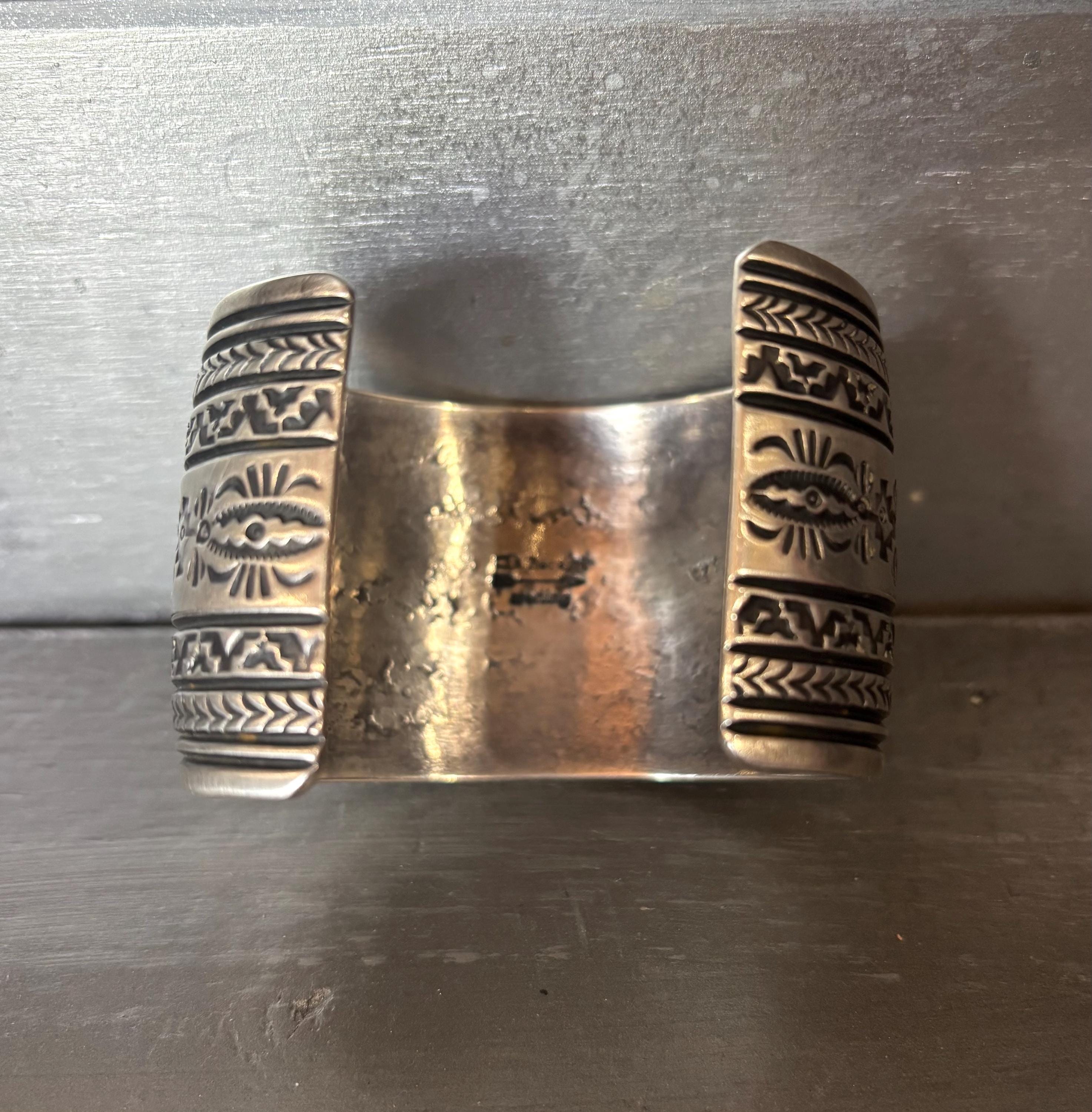 【darryl becenti】 bangle Handcrafted Darryl Becenti Southwest Sterling Silver & Dry Creek Turqu