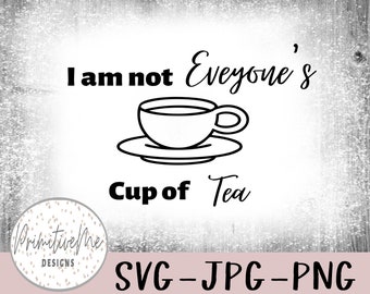 Tea Shirt Cup of Tea Heart - Instant Digital Download, svg, jpg, and 2 png files included!