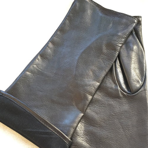 Women's Fingerless Long Leather Gloves/ Arm Warmers Super - Etsy UK