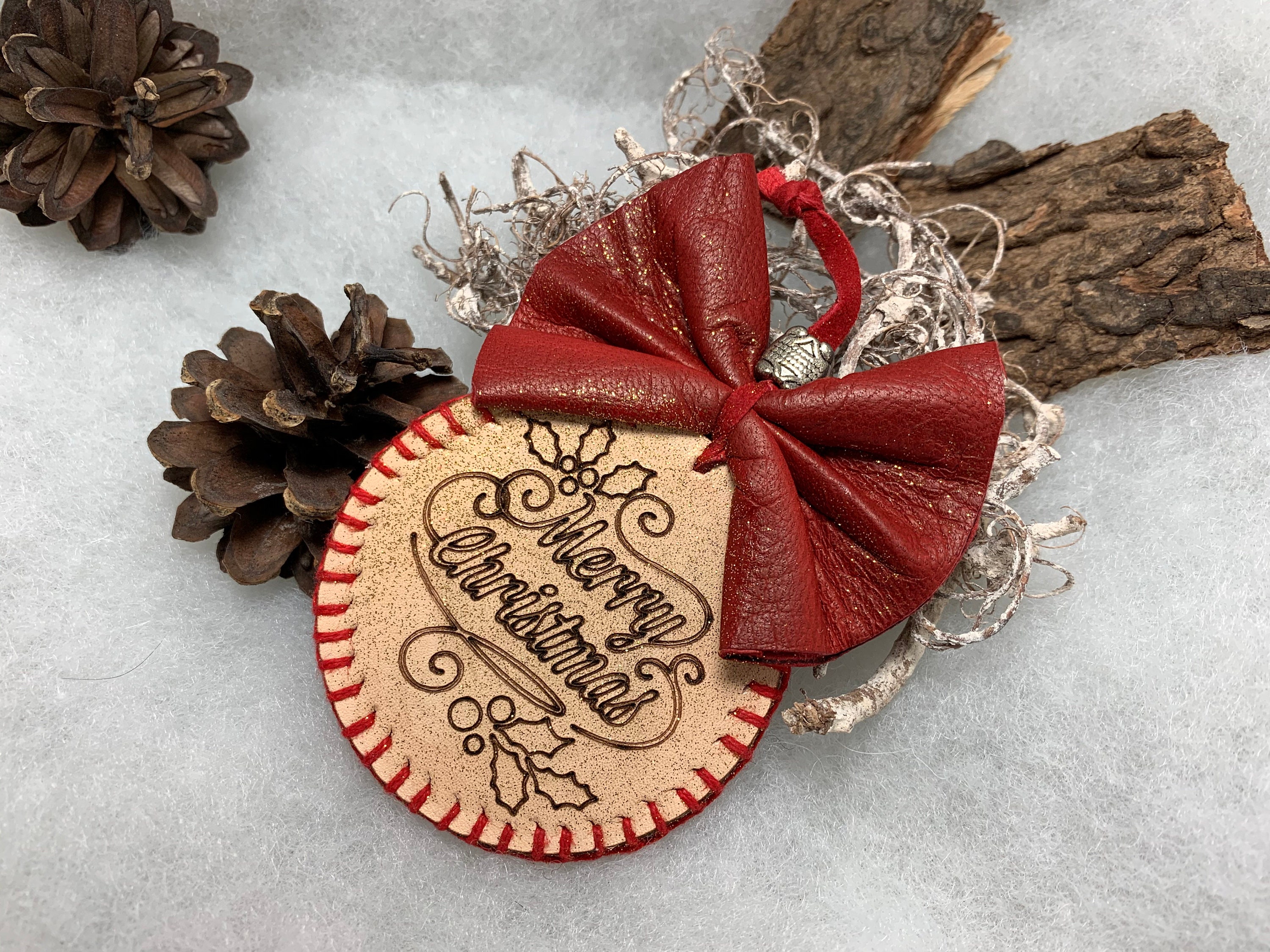 Christmas Ornaments Leather Ornaments/ Christmas Tree Etsy UK