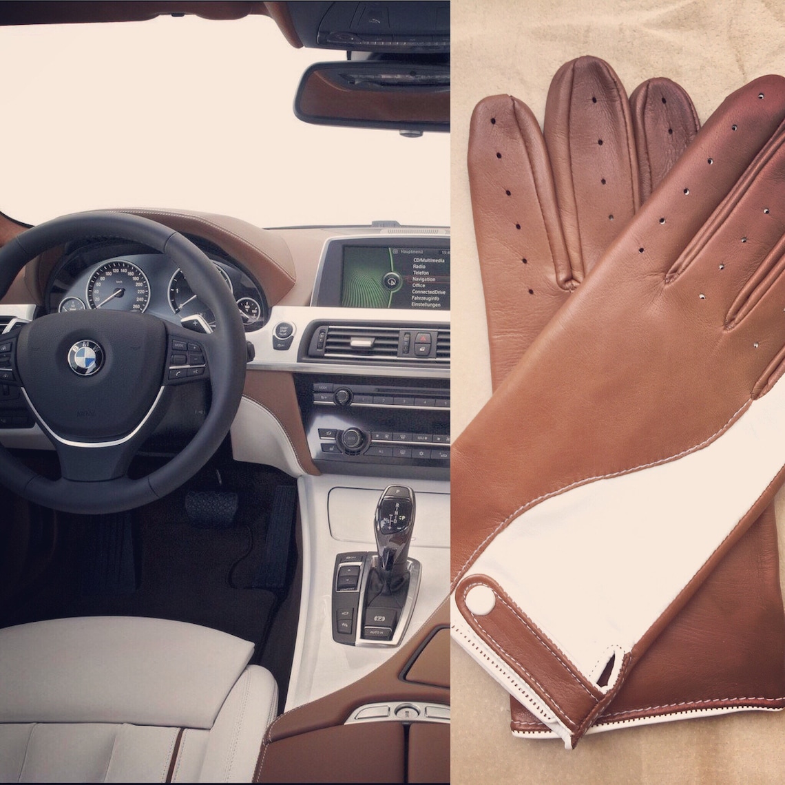 BMW DRIVER GLOVES / Leather Driving Gloves/ Italian Leather/ Etsy