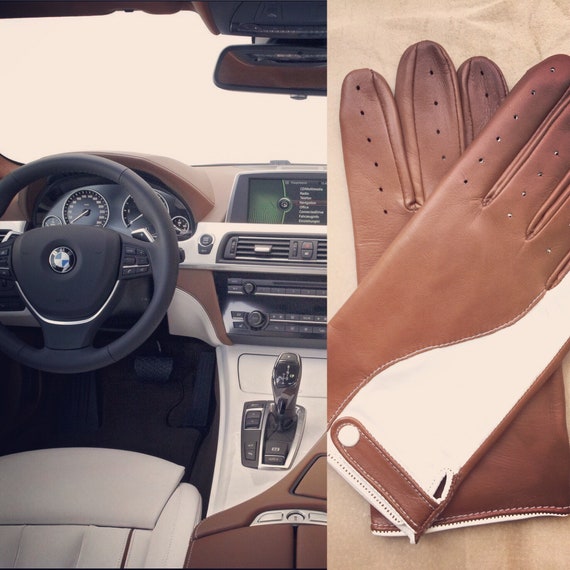 BMW FAHRER HANDSCHUHE / italienisches Leder / handgemachte