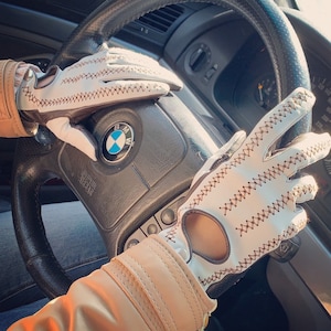 Leather driving gloves / glamour gloves/ driving gloves/ gift for her/ leather gloves /wedding gift/napa gloves/soft leather/ Strixartgloves
