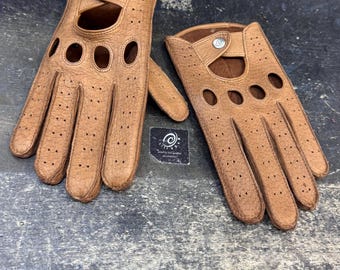 Peccary Leather Driving Gloves: Soft Leather, Handmade in Romania