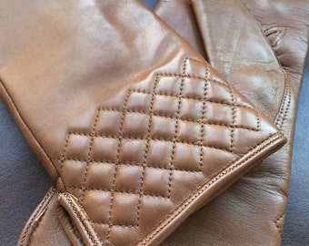 Guantes de piel de cordero italiana: elegantes guantes de invierno con forro de algodón