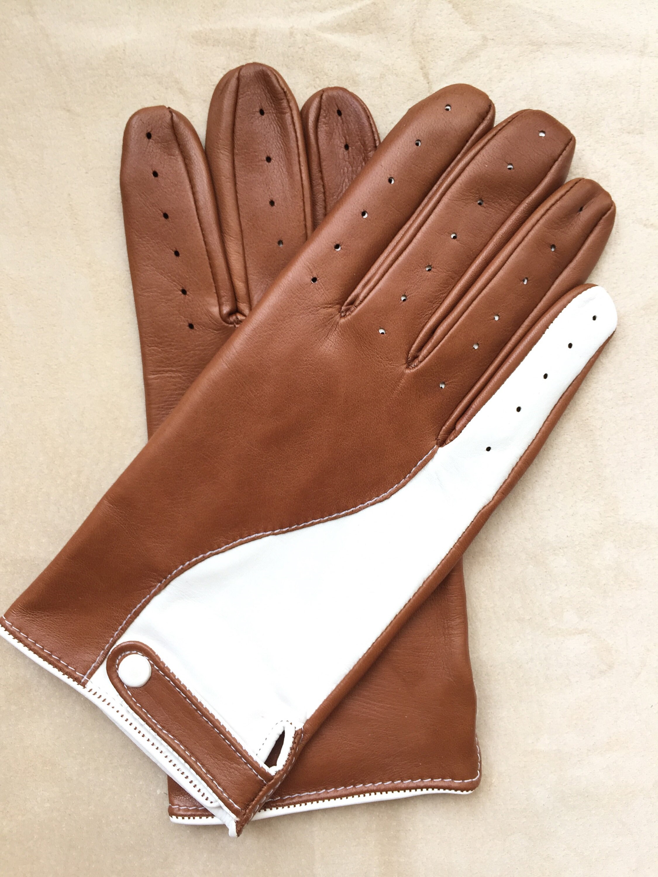 thumbnail image 2 of PSS Men's Real Soft Leather Retro Driving Gloves – Slim Fit – Made In Pakistan – 4 Colors 2 of 5