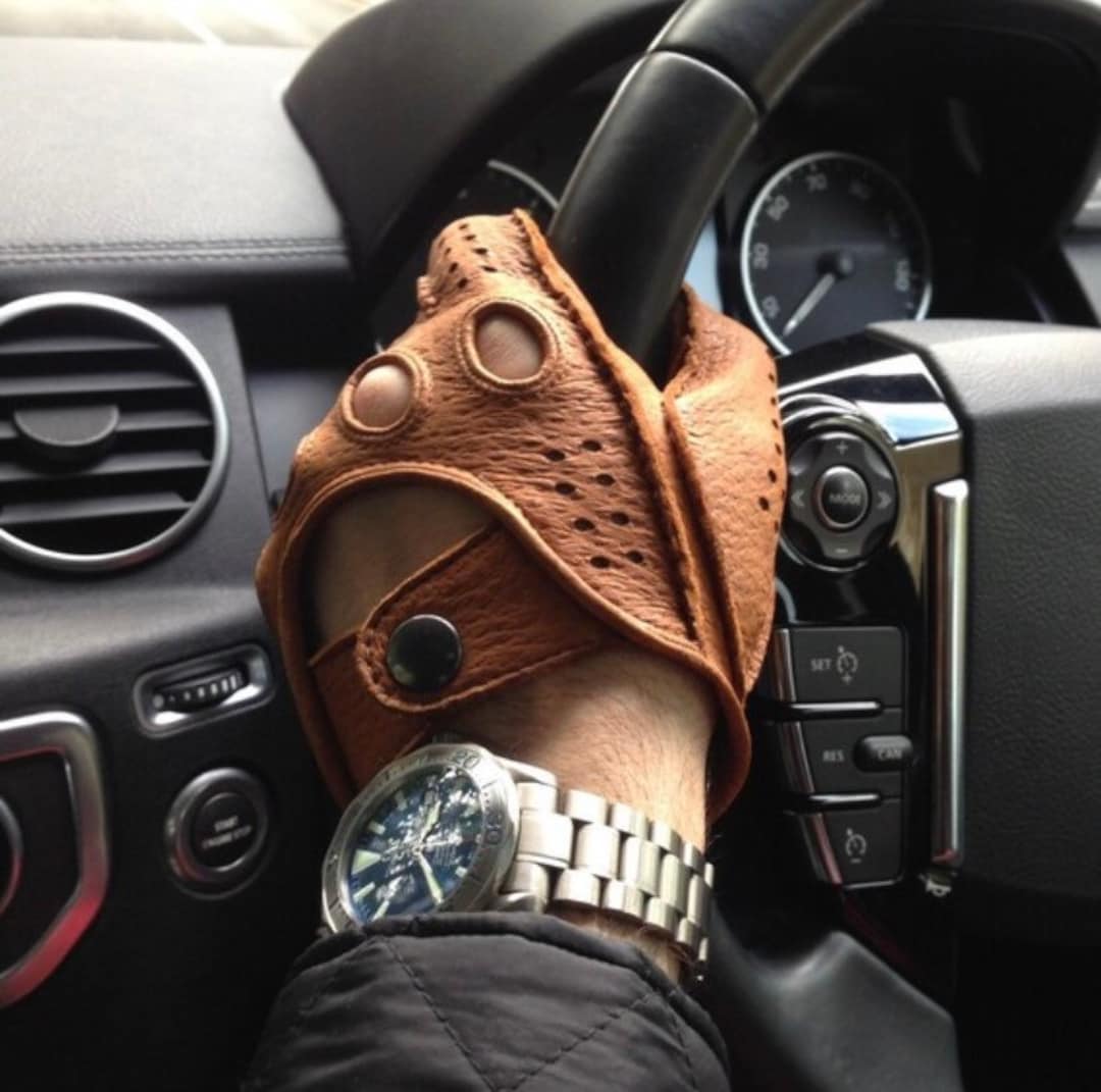 Peccary Driving Gloves for Men/ Peccary Leather Gloves/ Leather Gloves/ Peccary Gloves/ Soft