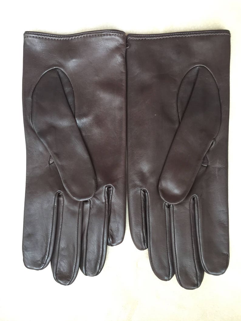 Dark Brown Leather Gloves for Men-driving Gloves/ Leather - Etsy