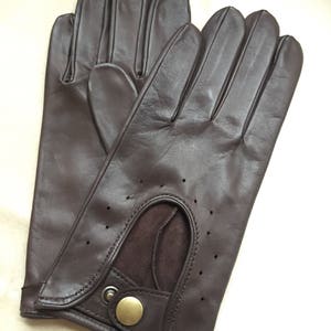 Dark brown leather gloves for men-driving gloves/ leather gloves/drive-gift-mens gloves-christmas gift/italian leather/handmade/soft-leather