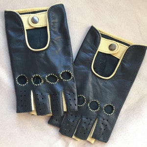 Fingerless driving gloves/ leather driving car-cycling gloves/ fancy gloves/ mens glove/ italian nappa leather/ leather gloves