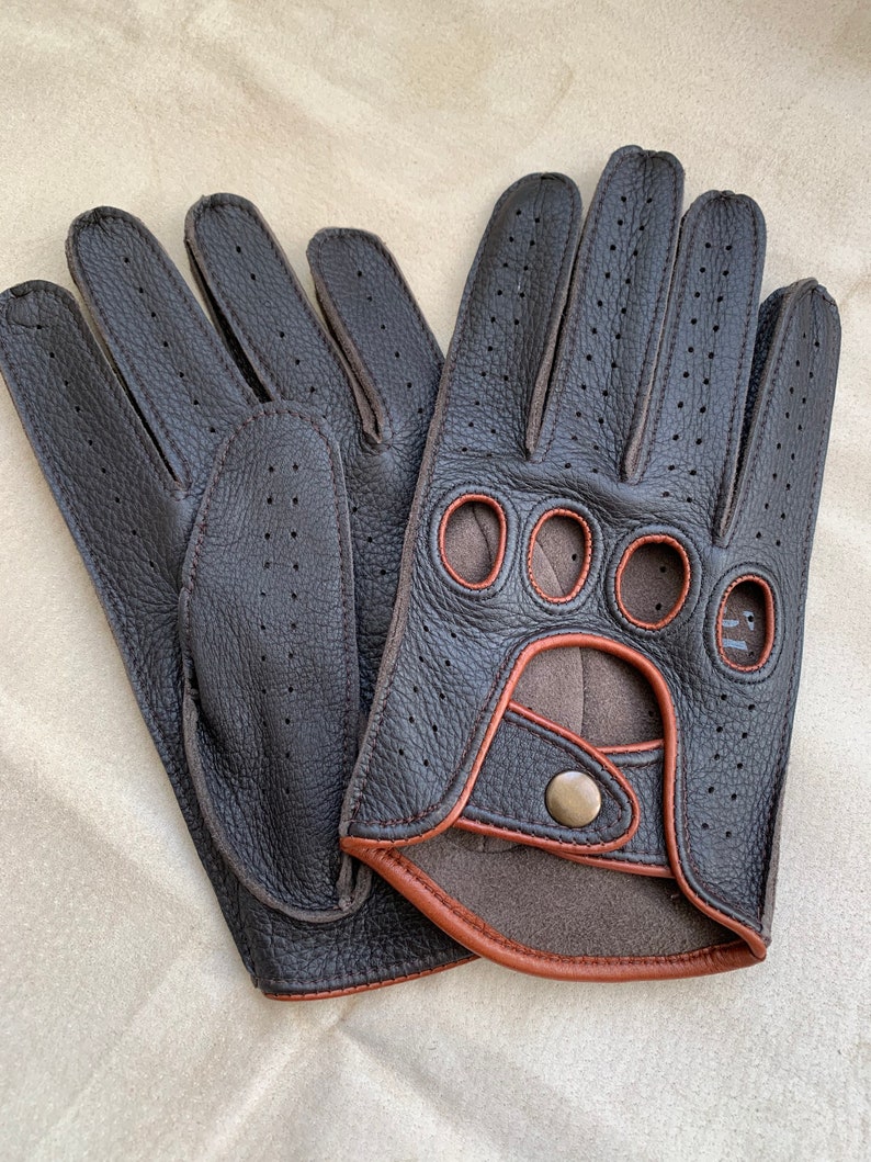 Deerskin Leather Gloves for Men/ Driving Gloves/ Leather Etsy