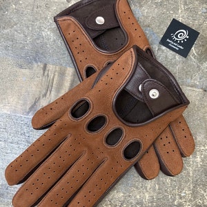 Driving Gloves very soft nubuck Leather/  Driving gloves for men/ leather gloves/ car gloves/ Italian leather/ handmade gloves/ gloves man