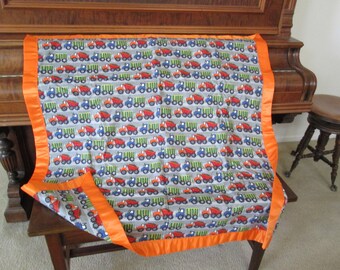 Working Trucks Baby or Toddler Blanket 40 x 40