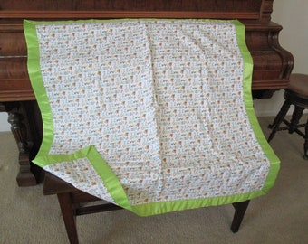 Green I Love Grandma Blanket Baby or Toddler Blanket 40 x 40