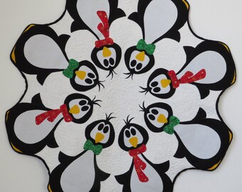 Penguins table topper 3  for Winter