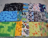 For Him Rag quilt kit, Quilt squares cotton flannel 8 quot squares 72 pairs