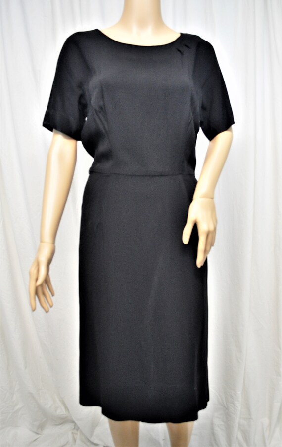 Vintage 1960s Robert Leaonard short sleeve black … - image 2