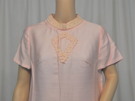 Vintage 1960s Alfred Weber pink silk dupioni shor… - image 8