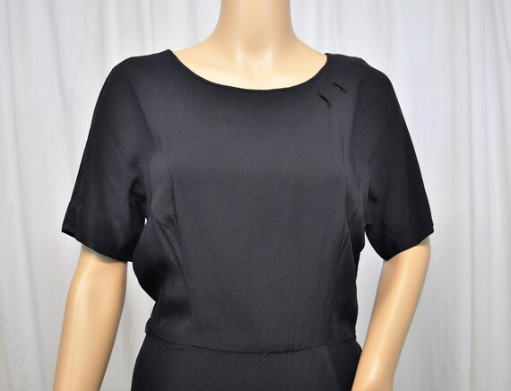 Vintage 1960s Robert Leaonard short sleeve black … - image 8