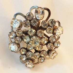1960s vintage rhinestone brooch pin pendant
