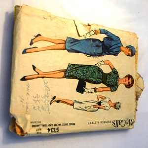 Vintage 1950s McCalls 5134 slim dress and bolero jacket sewing pattern
