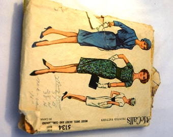 Vintage 1950s McCalls 5134 slim dress and bolero jacket sewing pattern