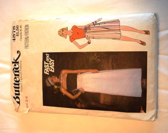 Vintage 1970s misses wrap skirt sewing pattern