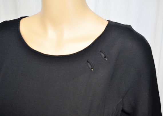 Vintage 1960s Robert Leaonard short sleeve black … - image 7