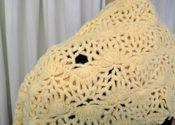 Vintage 1940s cream light yellow rectangular croc… - image 7