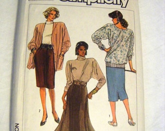 Simplicity 7706 misses knit skirt sewing pattern
