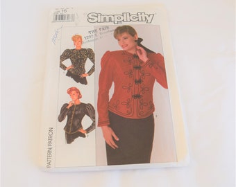 Vintage 1980s Simplicity 8361 fitted lined jacket sewing pattern