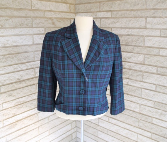 Vintage 1960s AlJean Canada black watch plaid wais