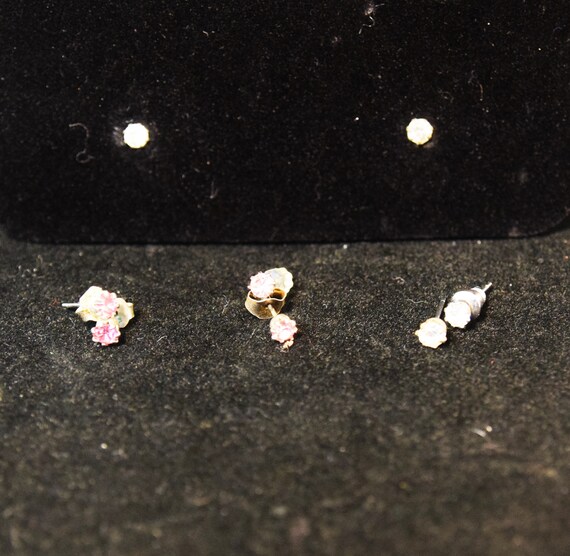 Vintage 1980s 1990s pierced earrings - lot of 4 p… - image 3