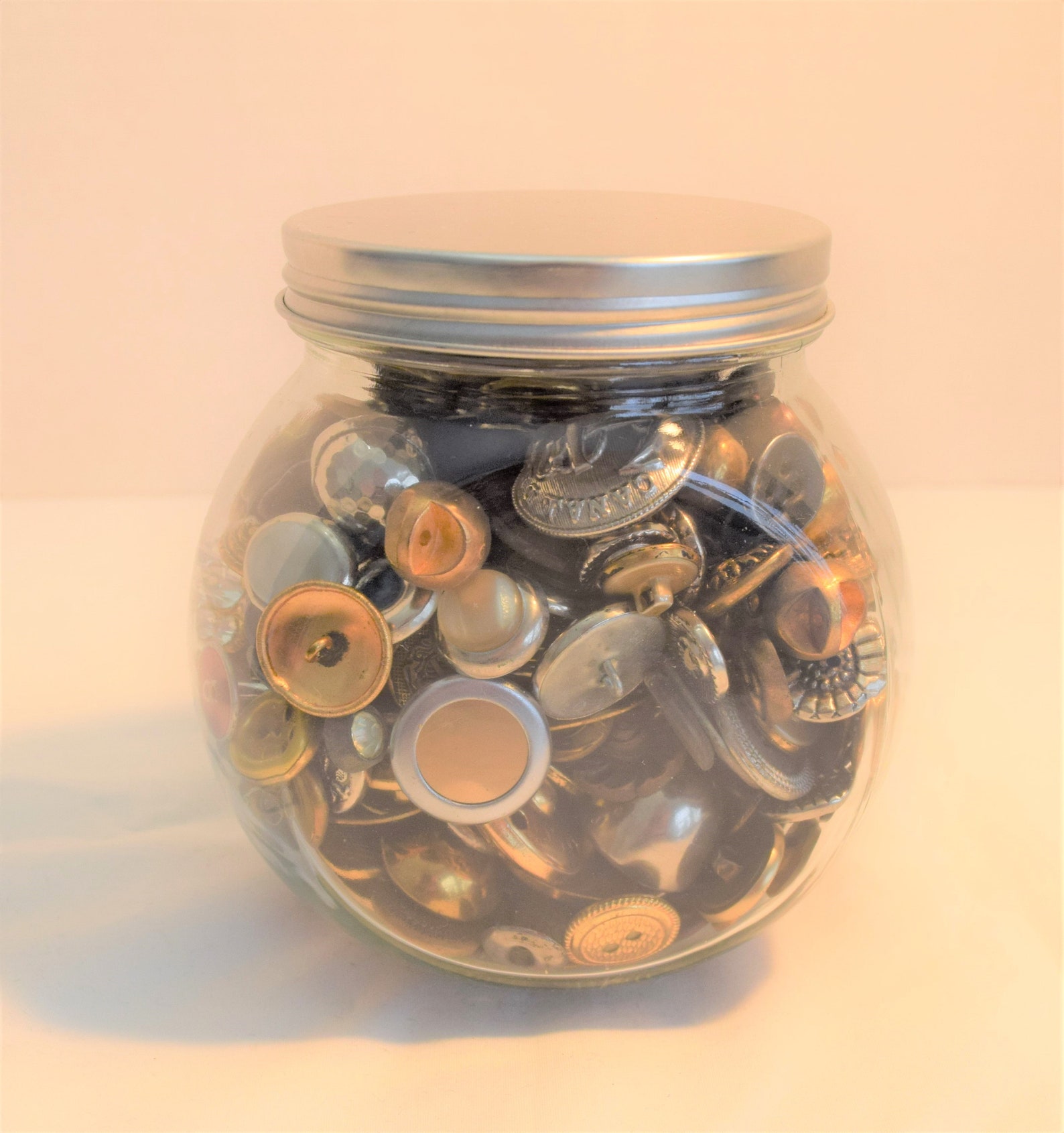 Decorative Jar of Vintage Buttons From Early 1900s to 1980s Etsy