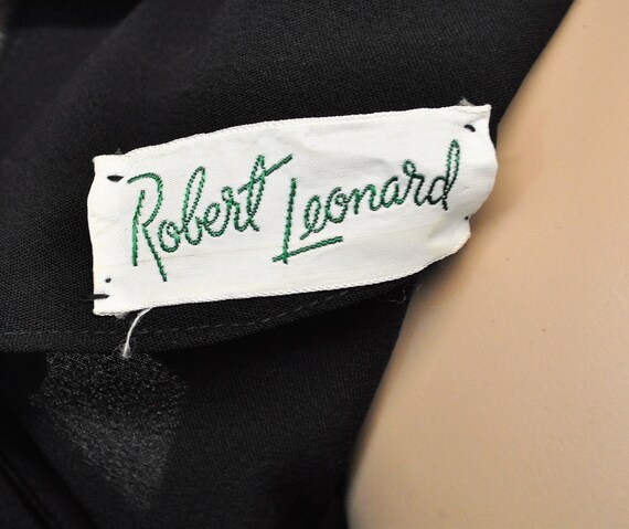 Vintage 1960s Robert Leaonard short sleeve black … - image 9