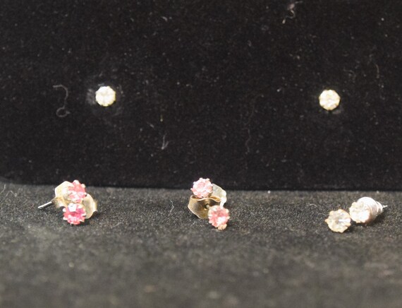 Vintage 1980s 1990s pierced earrings - lot of 4 p… - image 1
