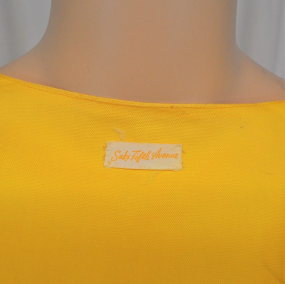 Vintage 1960s bright yellow button front long jac… - image 8