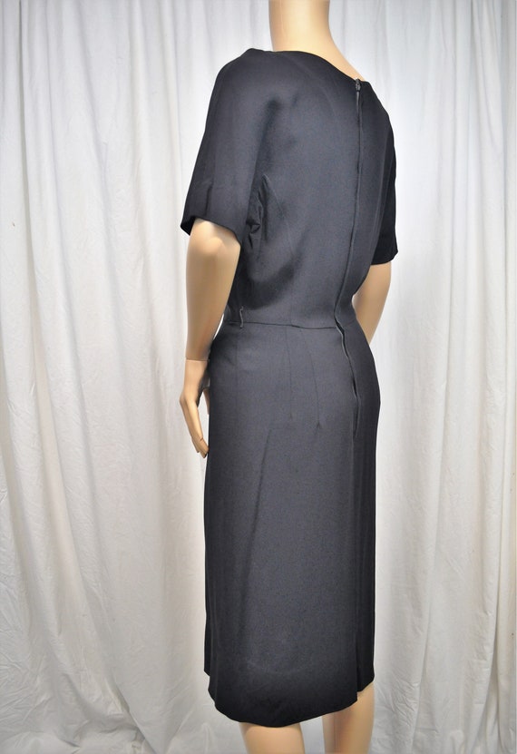 Vintage 1960s Robert Leaonard short sleeve black … - image 5