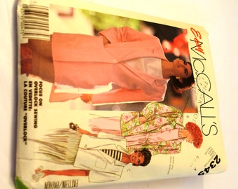 Vintage 1980s McCalls 2345 unlined jacket sewing pattern