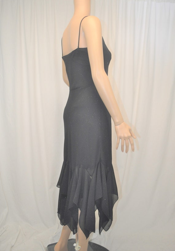 Vintage 1990s Onyx Nite black cocktail dress with… - image 5