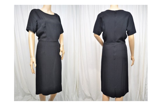 Vintage 1960s Robert Leaonard short sleeve black … - image 1