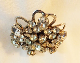 Ancienne Broche Pendentif Avec Strass - Référence EB AE - Occasion Bon état