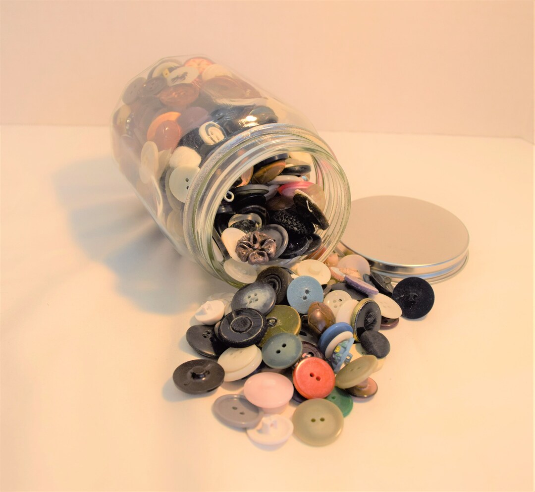 Decorative Jar of Vintage Buttons From Early 1900s to 1980s Etsy
