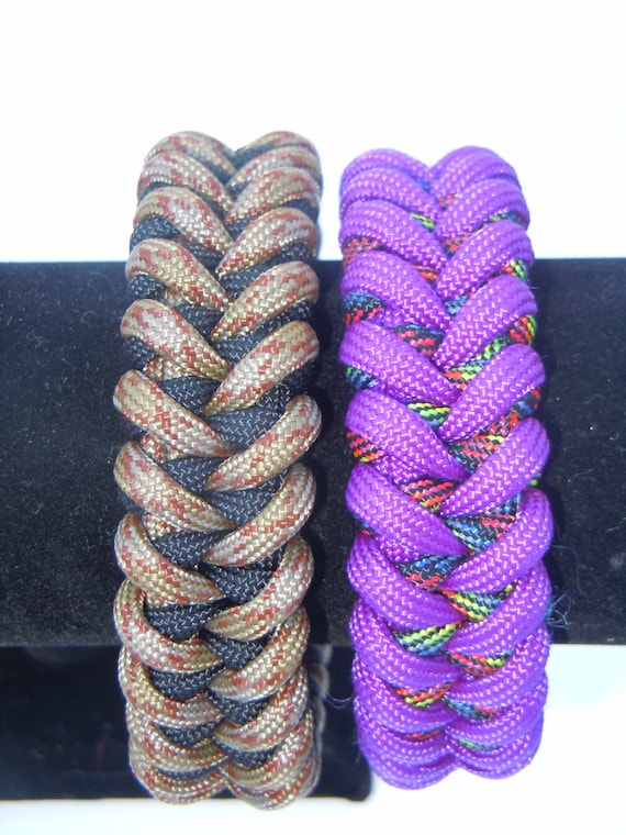 Hand Crafted 4 Strand Paracord Bracelets in the Braid of Your Choice With  Buckles 