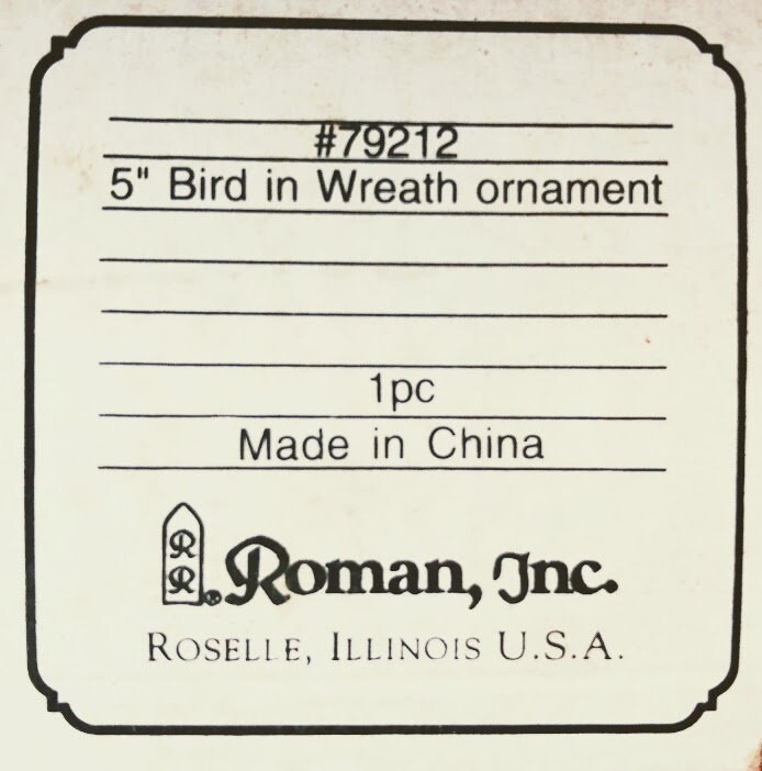 Birds & Wreath Christmas Ornament - Etsy