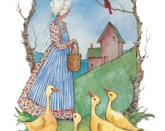 Farm Girl 10 x 8 lithograph