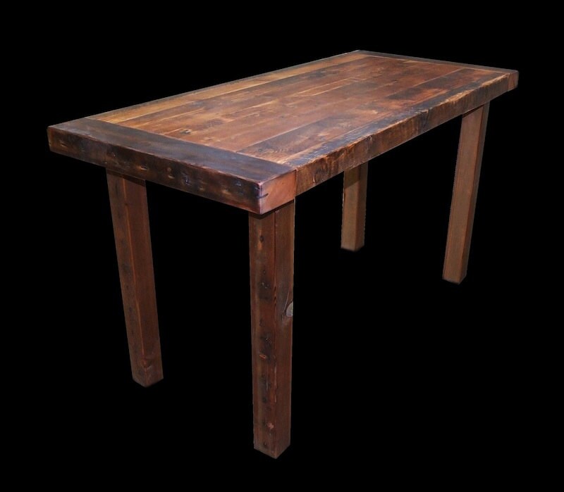 Reclaimed Wood Counter Height Dining Table Zoom