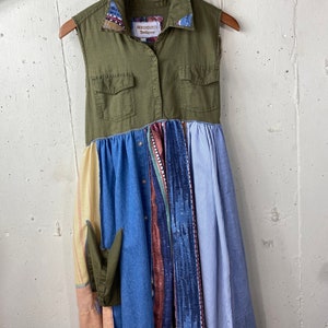 Women’s Up Cycle, Sleevless, Patchwork, Rustic, Tattered, Unique